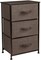 Sorbus Dresser with 3 Drawers - Bedside Furniture & Accent End Table Chest for Home, Bedroom Accessories, Office, College Dorm, Steel Frame, Wood Top, Fabric Drawers